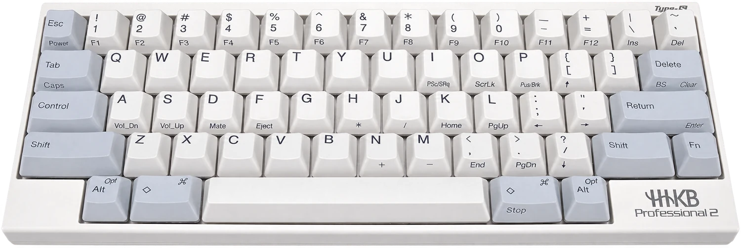 白色 HHKB Professional2 Type-S 键盘